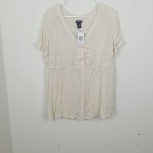 Ivory button up blouse